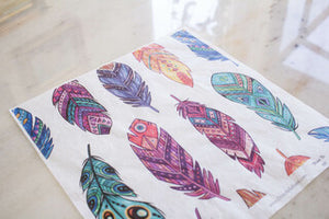 Feathers - Rice Decoupage Paper